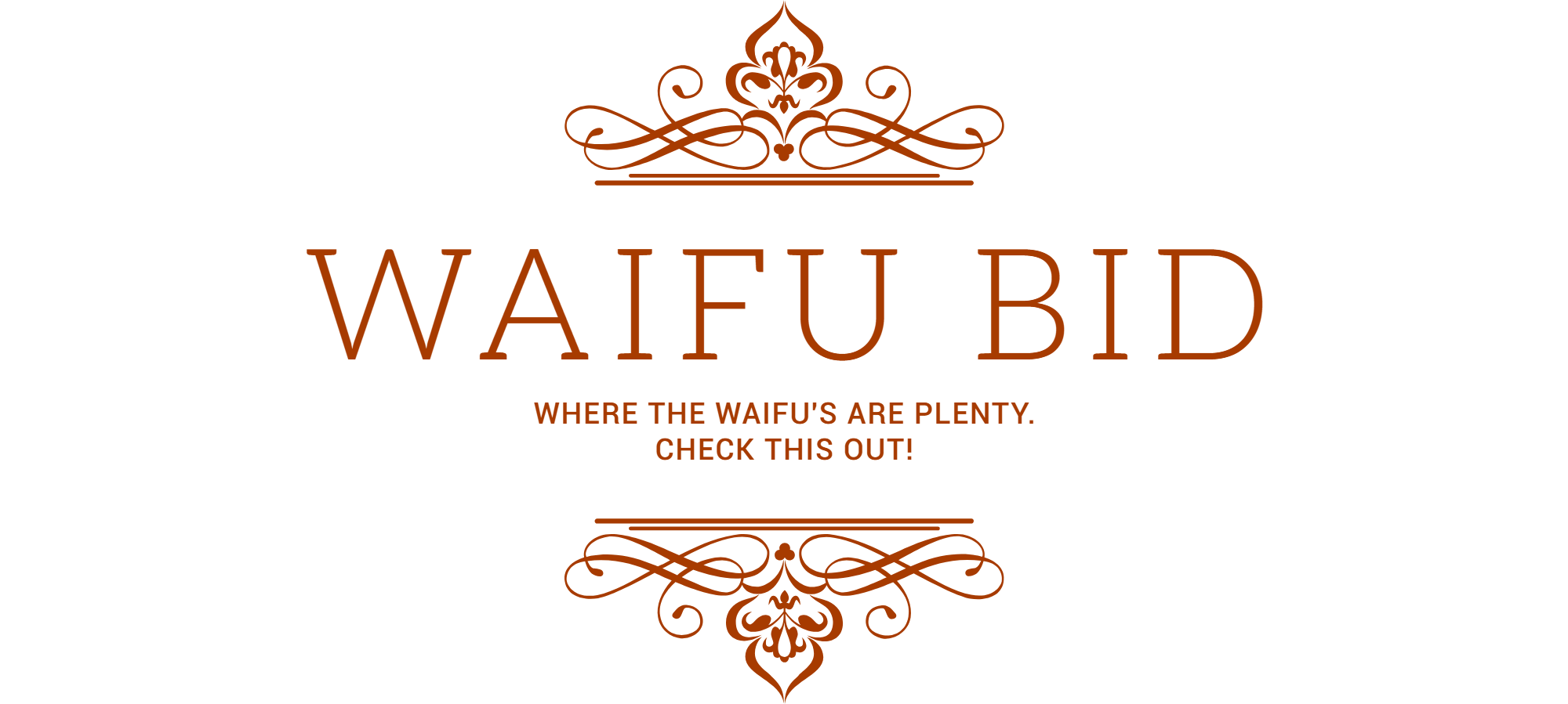 WaifuBid Logo and Motto